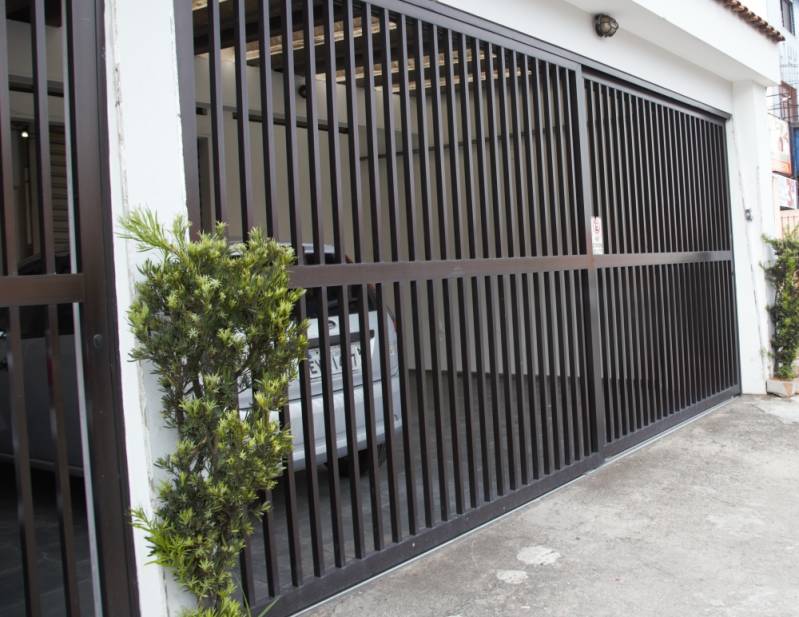 Fabricante de Portão de Alumínio Bronze em Caieiras - Portão de Alumínio Automático Basculante