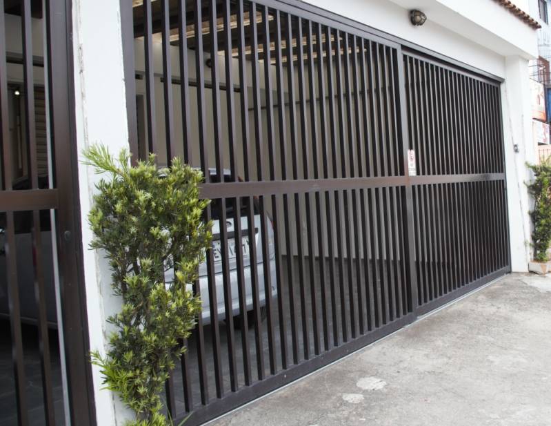 Portão de Alumínio Anodizado na Itapecerica da Serra - Portão de Alumínio para Garagem